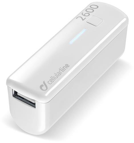 CELLULARLINE PowerBank 2600 mAh Cellular Line bianco